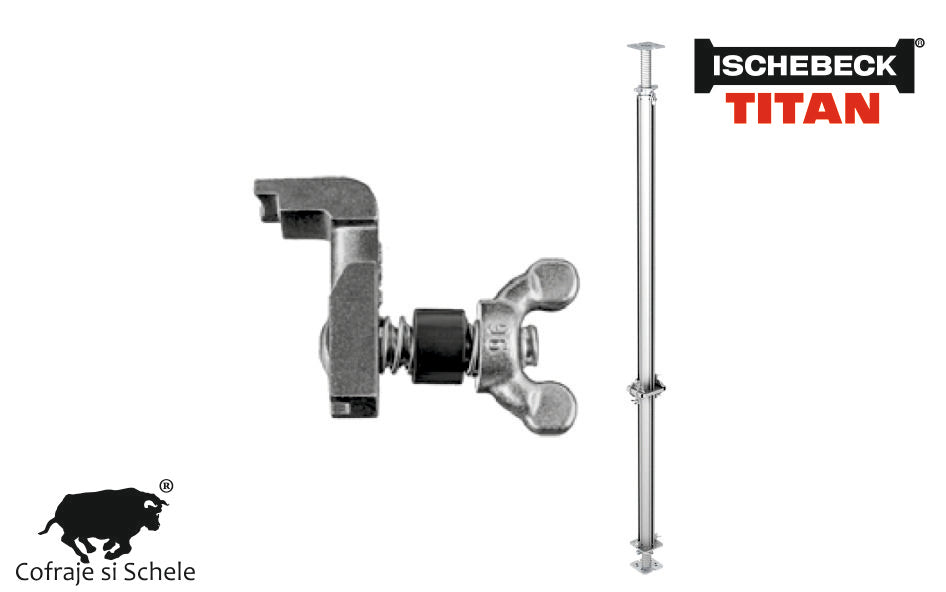 Gheara fixare extensie popi aluminiu TITAN HV 2 buc/set