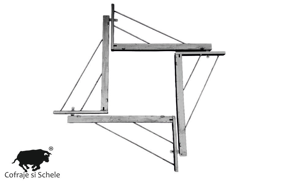 Cravate stalpi 50-95cm set 4 elemente