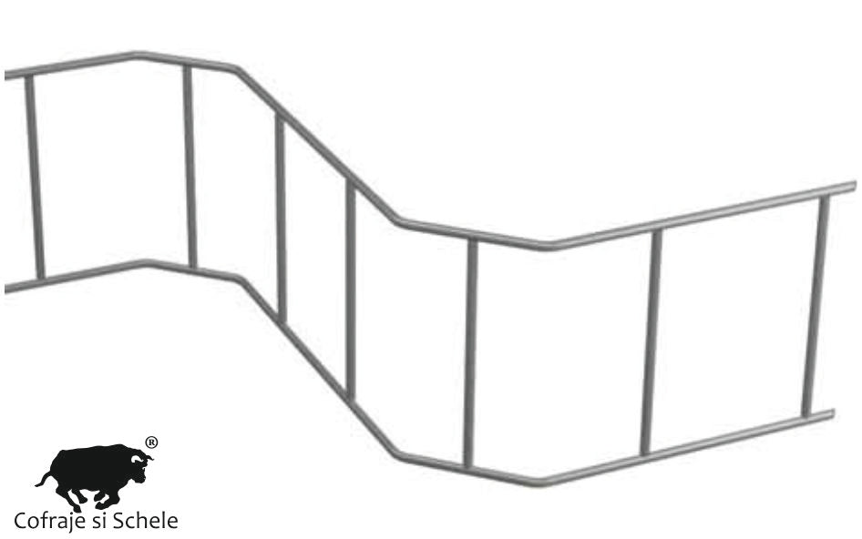 Distantier metalic liniar tip S H50mm